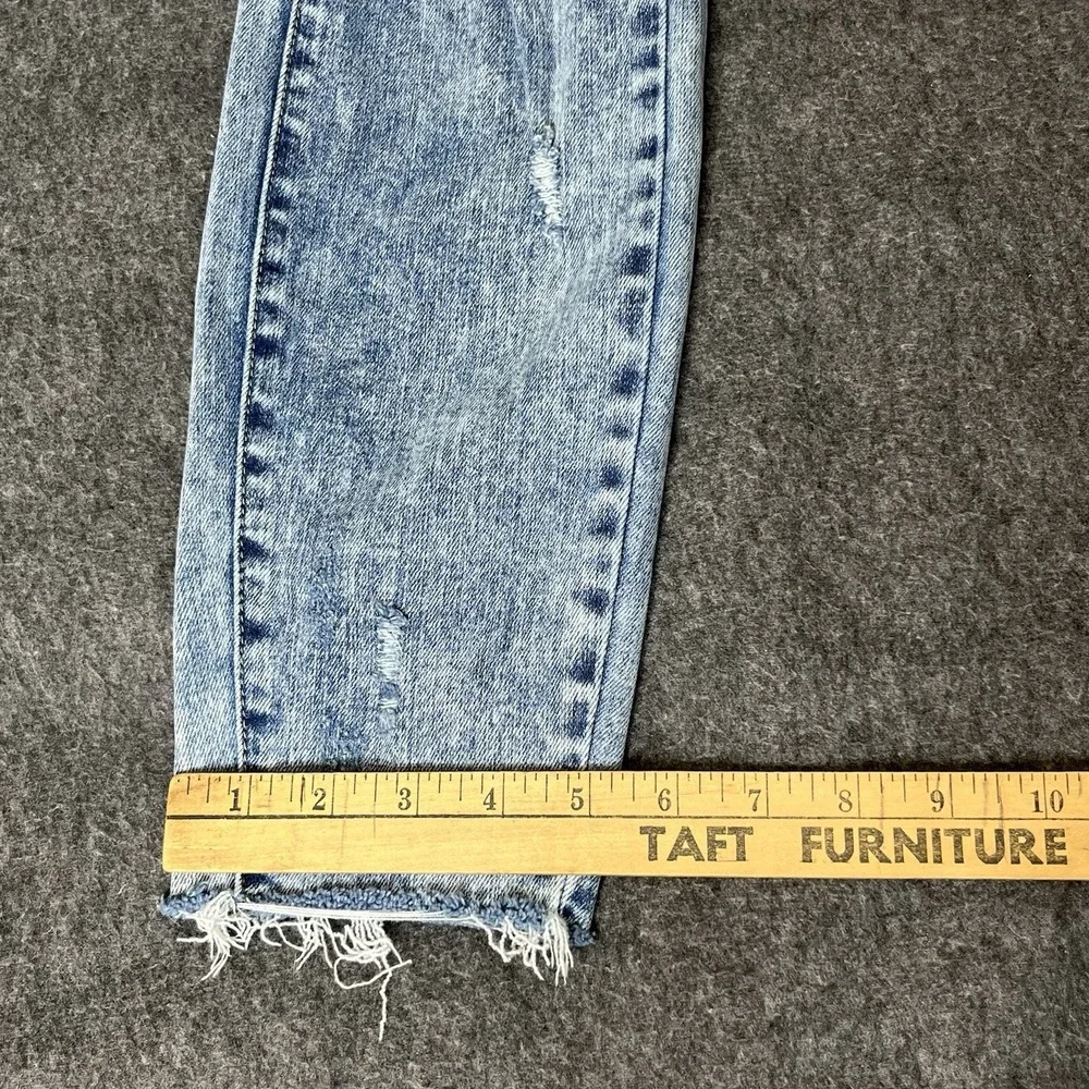 Judy Blue Skinny Fit Jeans Women's Sz 9/29 Acid Wash Distressed Raw Hem Denim‎